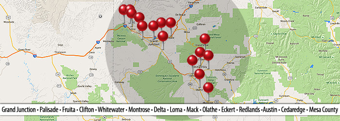 Grand Junction Co Service Areas Map Grand Junction Co Service Areas Map